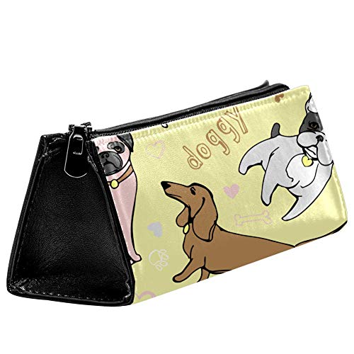 EZIOLY I Love My Doggy Stiftetasche, Schreibwaren-Tasche, Kosmetiktasche, kompakte Reißverschlusstasche von EZIOLY