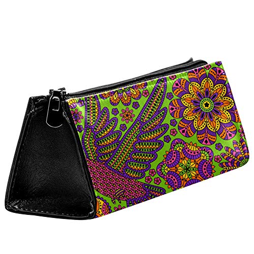 EZIOLY Kreative Vögel und Blumen Stift Tasche Schreibwaren Beutel Bleistift Tasche Kosmetiktasche Tasche Compact Zipper Tasche von EZIOLY