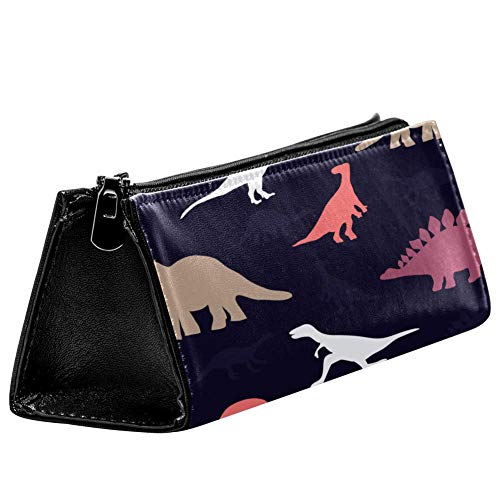 EZIOLY Lots of Dinosaurs Pen Bag Schreibwaren Pouch Pencil Bag Kosmetiktasche Tasche Compact Zipper Bag von EZIOLY