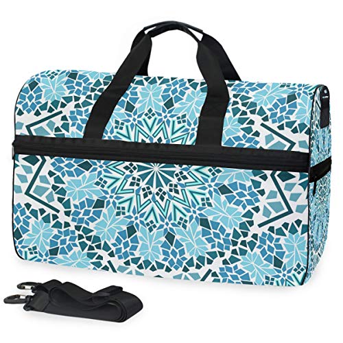 EZIOLY Tribal marokkanisches Mosaik Reise Duffel Bag Übernachtung Weekender Tasche für Männer Frauen von EZIOLY