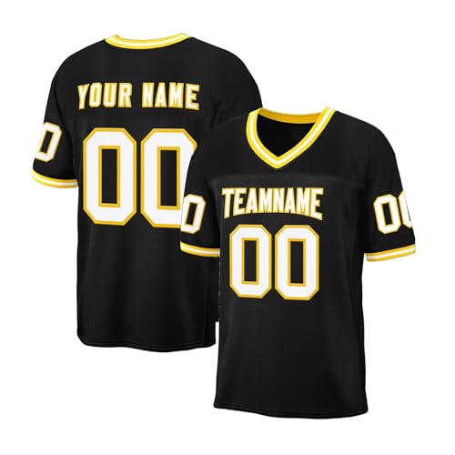 American Football Trikot Personalisierte Uniformen Teamname Nummer für Herren Damen Kinder Shirts Hip Hop A15 von EZJOBLA