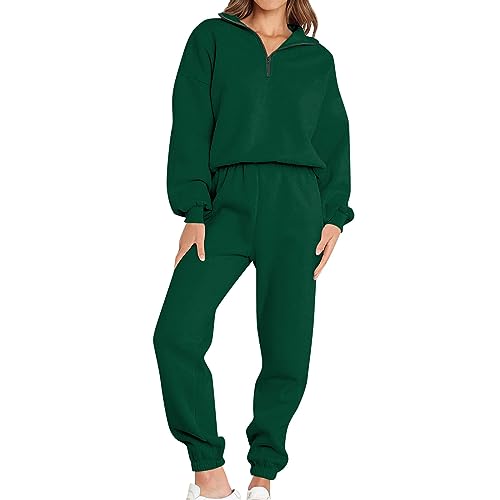 EZJOBLA Damen Jogginganzug Lounge Set Sweat Ba Sets Streatwear Trainingsanzüge für Grün 2XL von EZJOBLA