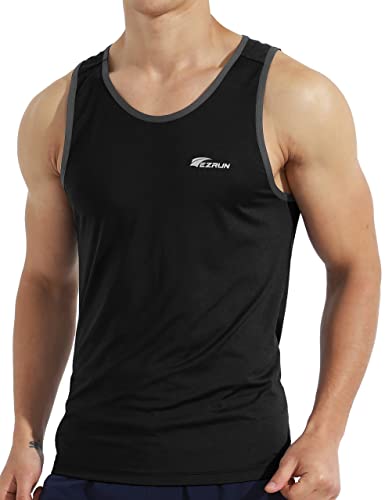 EZRUN Herren Quick Dry Sport Tank Top für Bodybuilding Gym Athletic Joggen Running,Fitness Training Workout Sleeveless Shirts von EZRUN