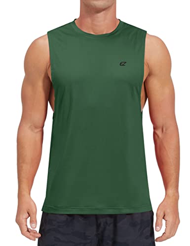 EZRUN Herren-Tank-Top, ärmellos, schnell trocknend, für Fitnessstudio, Workout, Stringer, Muskel-Tanktop, groß und groß von EZRUN