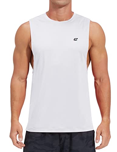 EZRUN Herren-Tank-Top, ärmellos, schnell trocknend, für Fitnessstudio, Workout, Stringer, Muskel-Tanktop, groß und groß von EZRUN