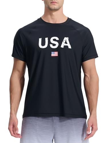 Herren-Bade-Shirt, Rashguard, LSF 50+, UV-Sonnenschutz, schnelltrocknend, Angeln, Strand, T-Shirts Herren-Bade-Shirt, Rashguard, LSF 50+, UV-Sonnenschutz, schnelltrocknend, Angeln, Strand, T-Shirts von EZRUN