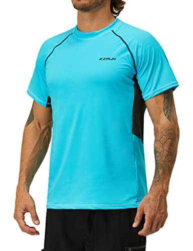 Herren Rash Guard Schwimmshirts Sommer UPF 50+ UV Sonnenschutz Quick Dry Strand Angeln Wasser Shirts T Shirts für Herren von EZRUN