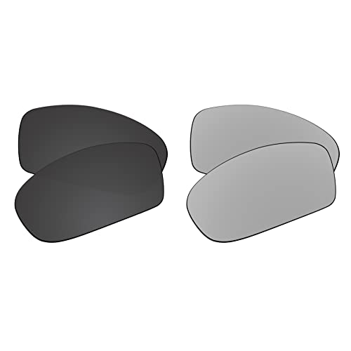 EZReplace Ersatzgläser for Oakley Holbrook Metal OO4123 Sonnenbrillen (polarisierte Gläser) - Passend for Oakley Holbrook Metal Rahmen (Kohlenschwarz+Metall silber) von EZReplace