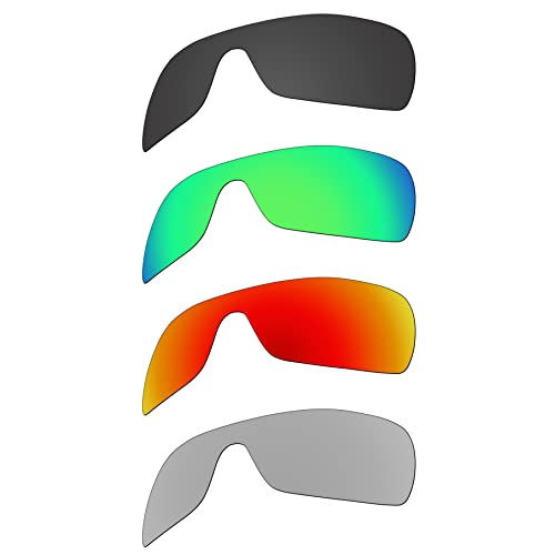 EZReplace Ersatzgläser für Oakley Antix Sonnenbrillen (polarisierte Gläser) - Passend für Oakley Antix Rahmen (Kohlenschwarz+Frühlingsgrün+Feuerrot+Metall Silber) von EZReplace