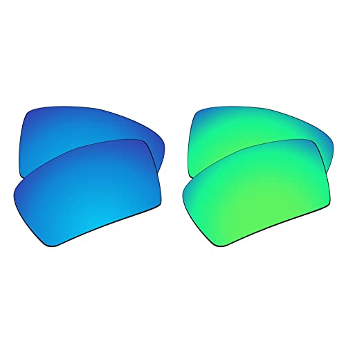 EZReplace Ersatzgläser für Oakley Eyepatch 2 OO9136 Sonnenbrillen (polarisierte Gläser) - Passend für Oakley Eyepatch 2 Rahmen (Eisblau+Frühlingsgrün) von EZReplace