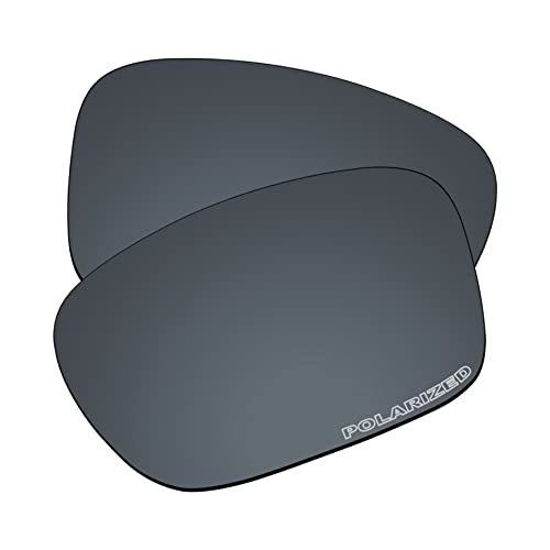 EZReplace Ersatzgläser für Oakley Holbrook OO9102 Sonnenbrille (polarisierte Gläser) – passend für Oakley Holbrook Rahmen (aktualisiertes Polycarbonat, verspiegelt, schwarz), Aktualisierter von EZReplace