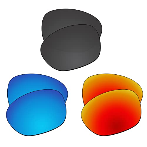 EZReplace Ersatzgläser für Oakley Latch OO9265 Sonnenbrillen (polarisierte Gläser) - Passend für Oakley Latch Rahmen (Karbonschwarz+Eisblau+Feuerrot) von EZReplace