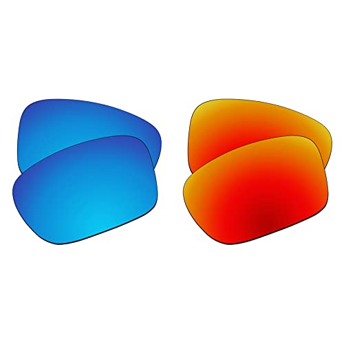 EZReplace Ersatzgläser für Oakley Latch SQ OO9353 Sonnenbrille (polarisierte Gläser) – passend für Oakley Latch SQ Rahmen (eisblau + feuerrot), Eisblau + Feuerrot, Einheitsgröße von EZReplace