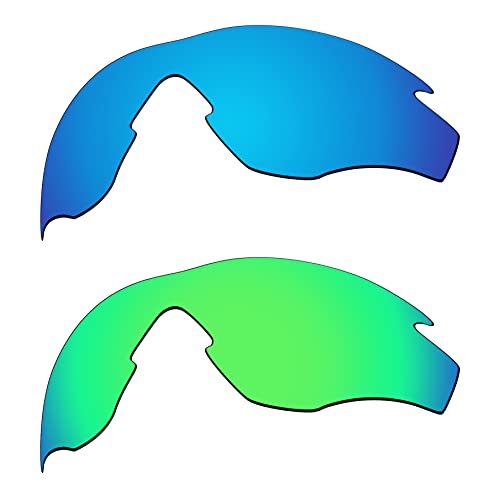 EZReplace Ersatzgläser für Oakley M2 Frame OO9212 Sonnenbrillen (polarisierte Gläser) - Passend für Oakley M2 Frame Rahmen (Eisblau+Frühlingsgrün) von EZReplace