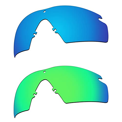 EZReplace Ersatzgläser für Oakley Si Ballistic M Frame 2.0 Sonnenbrillen (polarisierte Gläser) - Passend für Oakley Si Ballistic M Frame 2.0 Rahmen (Eisblau+Frühlingsgrün) von EZReplace