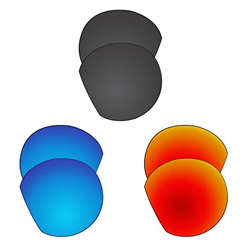 EZReplace Ersatzgläser für Oakley Sonnenbrille HMN OO9464 (polarisierte Gläser) – passend für Oakley HSN-Rahmen (Carbon Black+Ice Blue+Fire Red), Carbon Schwarz + Ice Blue + Fire Red, Einheitsgröße von EZReplace