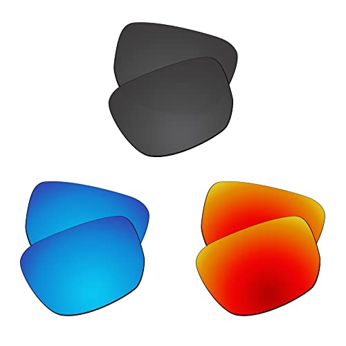 EZReplace Ersatzgläser für Oakley Style Switch OO9194 Sonnenbrillen (polarisierte Gläser) - Passend für Oakley Style Switch Rahmen (Karbonschwarz+Eisblau+Feuerrot) von EZReplace