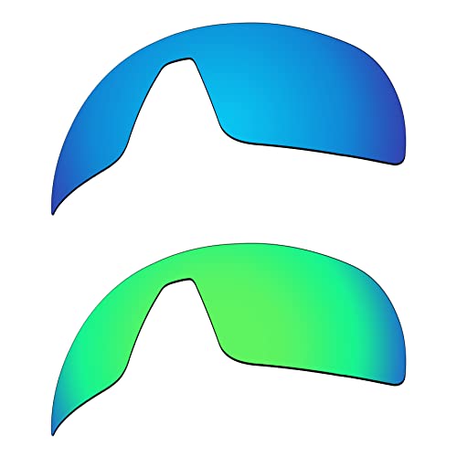 EZReplace Ersatzgläser für Oakley Sutro OO9406 Sonnenbrillen (polarisierte Gläser) - Passend für Oakley Sutro Rahmen (Eisblau+Frühlingsgrün) von EZReplace