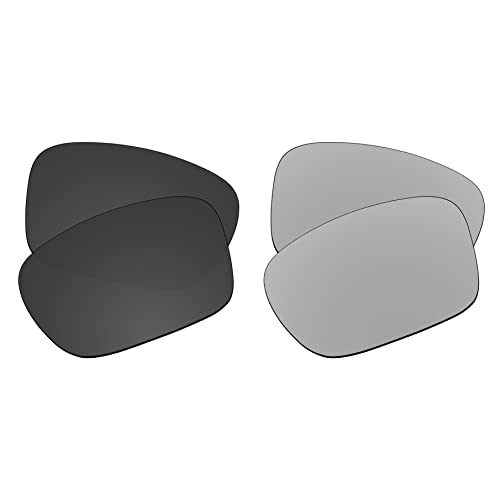 EZReplace Ersatzgläser für Oakley TwoFace OO9189 Sonnenbrillen (polarisierte Gläser) - Passend für Oakley TwoFace Rahmen (Kohlenschwarz+Metall silber) von EZReplace