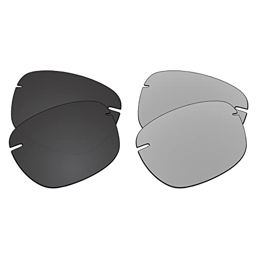 EZReplace Ersatzgläser kompatibel mit Maui Jim Breakwall MJ422–63 mm Sonnenbrillen (polarisierte Gläser) – passend für Maui Jim Breakwall Rahmen (Carbon Schwarz + Metall Silber), Carbon Schwarz + von EZReplace