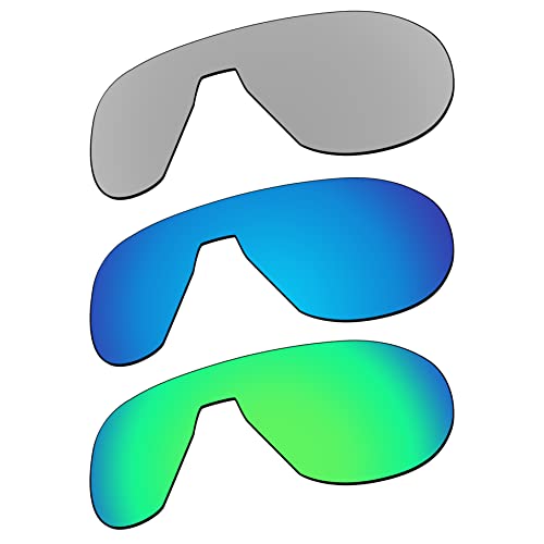 EZReplace Gläser Ersatz für Oakley CMDN OO9467 Sonnenbrille (polarisierte Gläser) – passend für Oakley CMDN Rahmen (Metall, Silber, Eisblau, Federgrün), Metall Silber + Eisblau + Frühlingsgrün, von EZReplace