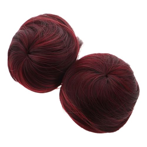 2 x Dutt-Extensions für Damen, mit Clip, Fasermaterial, bequem für Hochsteckfrisuren für den täglichen Gebrauch von EZVFIRPDFZ