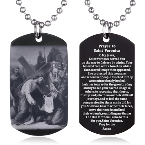 EZVFIRPDFZ Erkennungsmarke mit Bibelvers und Aufschrift "Scripture Tauf", graviert, katholisch, christlich, Kommunion, Konfirmation, Ritus, Geschenk von EZVFIRPDFZ