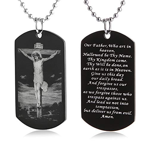 EZVFIRPDFZ Erkennungsmarke mit Bibelvers und Aufschrift "Scripture Tauf", graviert, katholisch, christlich, Kommunion, Konfirmation, Ritus, Geschenk von EZVFIRPDFZ