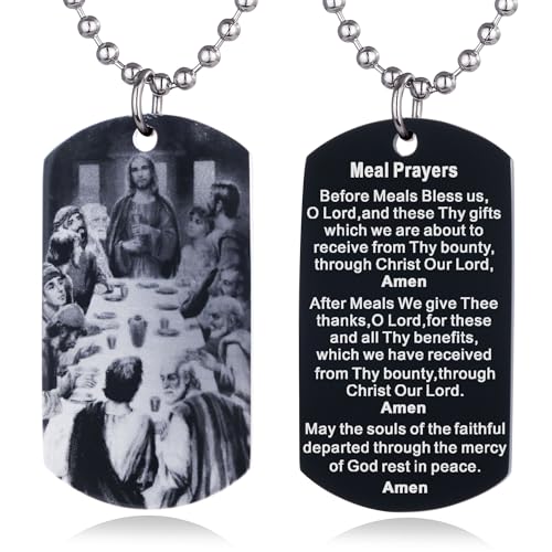 EZVFIRPDFZ Erkennungsmarke mit Bibelvers und Aufschrift "Scripture Tauf", graviert, katholisch, christlich, Kommunion, Konfirmation, Ritus, Geschenk von EZVFIRPDFZ