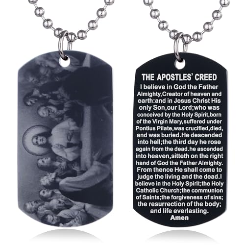 EZVFIRPDFZ Erkennungsmarke mit Bibelvers und Aufschrift "Scripture Tauf", graviert, katholisch, christlich, Kommunion, Konfirmation, Ritus, Geschenk von EZVFIRPDFZ