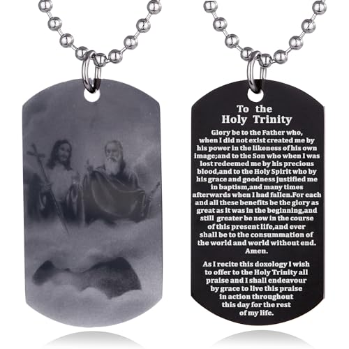 EZVFIRPDFZ Erkennungsmarke mit Bibelvers und Aufschrift "Scripture Tauf", graviert, katholisch, christlich, Kommunion, Konfirmation, Ritus, Geschenk von EZVFIRPDFZ