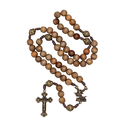 EZVFIRPDFZ Fürsprache "Our Father Sacred" handgefertigter Rosenkranz aus Massivholz von EZVFIRPDFZ