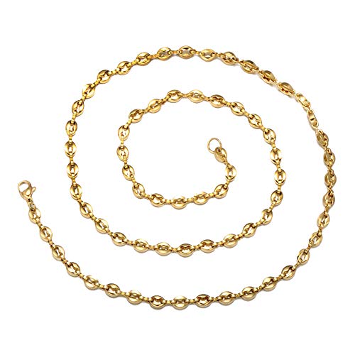 EZVFIRPDFZ Halskette für Herren und Damen, Edelstahl, einfache kleine Perle/runde Box/NK/Kaffeebohnen/Blumentopf-Kette, 23.6 Inches EZVFIRPDFZ Halskette für Herren und Damen, Edelstahl, einfache kleine Perle/runde Box/NK/Kaffeebohnen/Blumentopf-Kette, 23.6 Inches von EZVFIRPDFZ