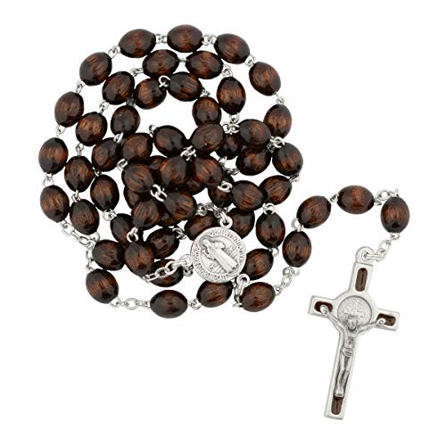 EZVFIRPDFZ Katholischer Rosenkranz des Heiligen Benedikt (Walnuss) von EZVFIRPDFZ