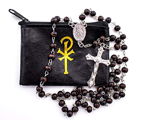 EZVFIRPDFZ Katholischer Rosenkranz mit 6 mm Perlen, mit Vinyl-Rosenkranz-Etui von EZVFIRPDFZ