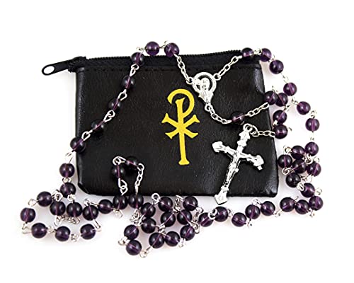 EZVFIRPDFZ Katholischer Rosenkranz mit 6 mm Perlen, mit Vinyl-Rosenkranz-Etui von EZVFIRPDFZ