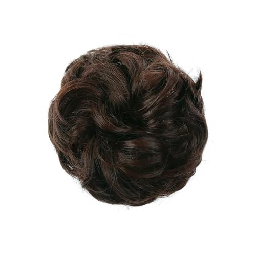 Synthetische Haargummis für Mädchen, Dutt, Hochsteckfrisur, Dunkelbraun von EZVFIRPDFZ