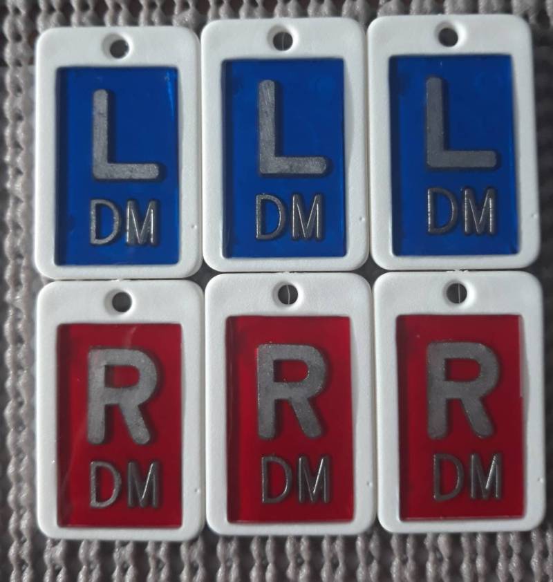 3 Sets Benutzerdefinierte Marker Mit Aufhängerlöchern 2-4 Initialen - Solid White von EZXray