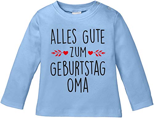 EZYshirt® Alles Gute zum Geburtstag Oma T-Shirt Langarm Baby Bio Baumwolle von Ezyshirt