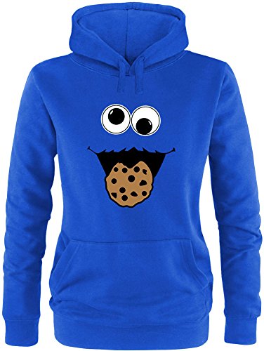 EZYshirt® Cookie Monster Damen Hoodie | Damen Kapuzenpullover | Damen Pullover von Ezyshirt