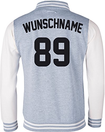 EZYshirt® Damen Herren Kinder College Jacke Athletic mit Wunschnamen und Wunschnummer | Baseball Jacke | von Ezyshirt