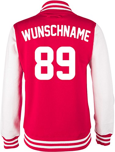 EZYshirt® Damen Herren Kinder College Jacke Athletic mit Wunschnamen und Wunschnummer | Baseball Jacke | von Ezyshirt