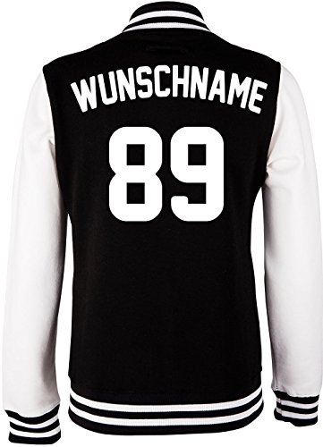 EZYshirt® Damen Herren Kinder College Jacke Athletic mit Wunschnamen und Wunschnummer | Baseball Jacke | von Ezyshirt