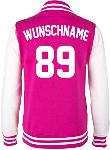 EZYshirt® Damen Herren Kinder College Jacke Athletic mit Wunschnamen und Wunschnummer | Baseball Jacke | von Ezyshirt