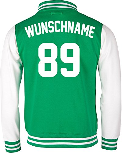 EZYshirt® Damen Herren Kinder College Jacke Athletic mit Wunschnamen und Wunschnummer | Baseball Jacke | von Ezyshirt