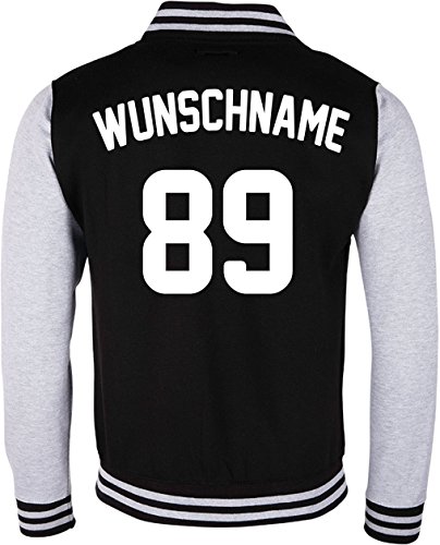 EZYshirt® Damen Herren Kinder College Jacke Athletic mit Wunschnamen und Wunschnummer | Baseball Jacke | von Ezyshirt