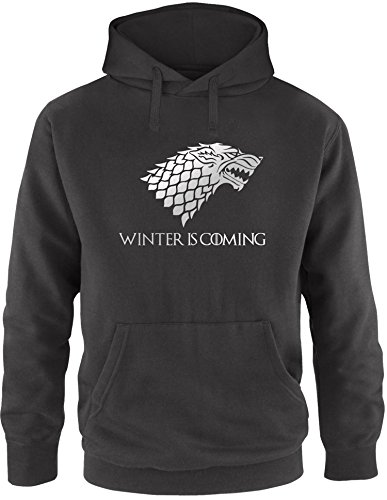 EZYshirt® Game of Thrones | Winter is Coming | Schattenwolf Herren Hoodie von Ezyshirt