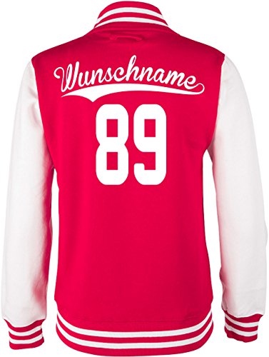 EZYshirt® Kinder College Jacke mit Wunschnamen und Wunschnummer Brannon von Ezyshirt