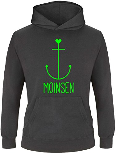 EZYshirt® Moinsen | Hamburg | Moin Moin | Anker Kinder Hoodie | Kinder Kapuzenpullover | Kinder Pullover von Ezyshirt