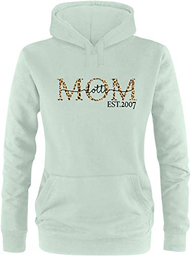EZYshirt® Mom Pullover mit Kindernamen | personalisierbar auch als Geschenk Pullover Damen | Frauen Kapuzenpullover | Hoodie von Ezyshirt